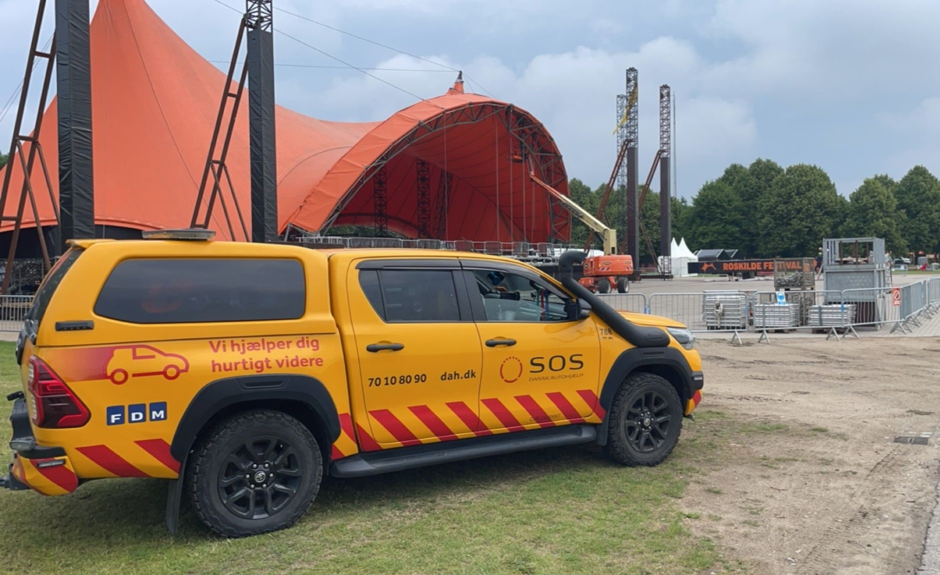 Vejhjælpen havde travlt på årets Roskilde Festival SOS Dansk Autohjælp