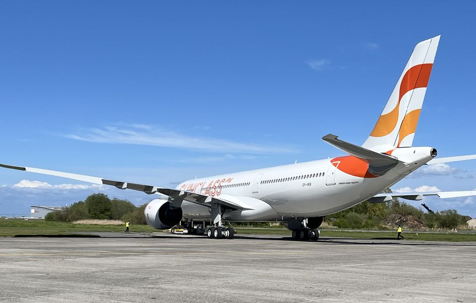 Fabriksny Airbus 330-900 neo landet i København 15 maj