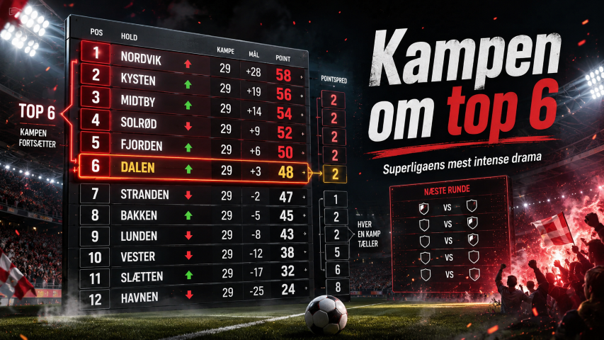 Kampen om top 6 gør Superligaen mere intens end nogensinde